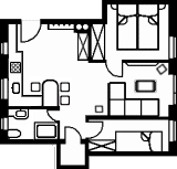 Appartement 2 Grundriß